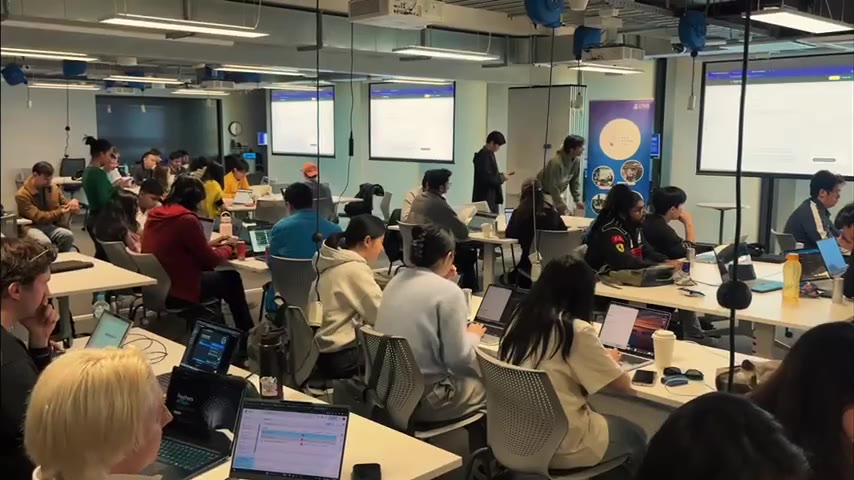 Teams working across campus during The Ultimate Hackathon